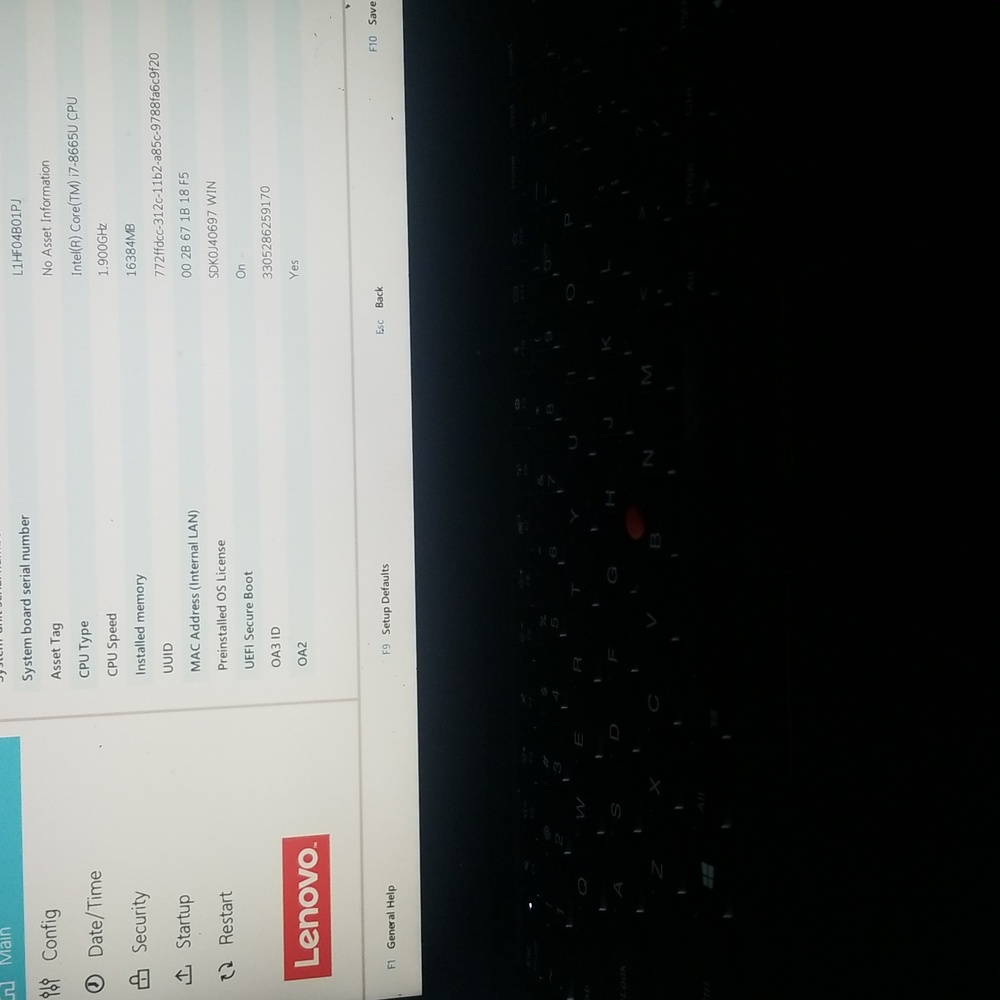Thinkpad X1 Carbon Laptop.